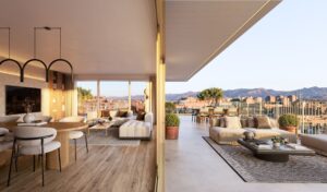 Render Cenit Hinaco Huesca__Salon Atico